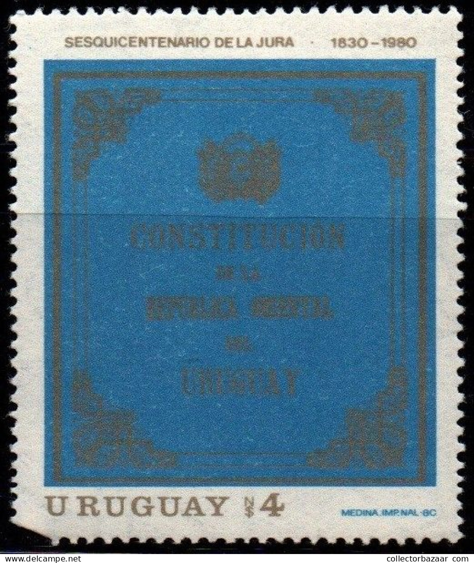 1980 Uruguay Constitution Title Page Sesquicentennial Of Constitution #1091  ** MNH - Uruguay