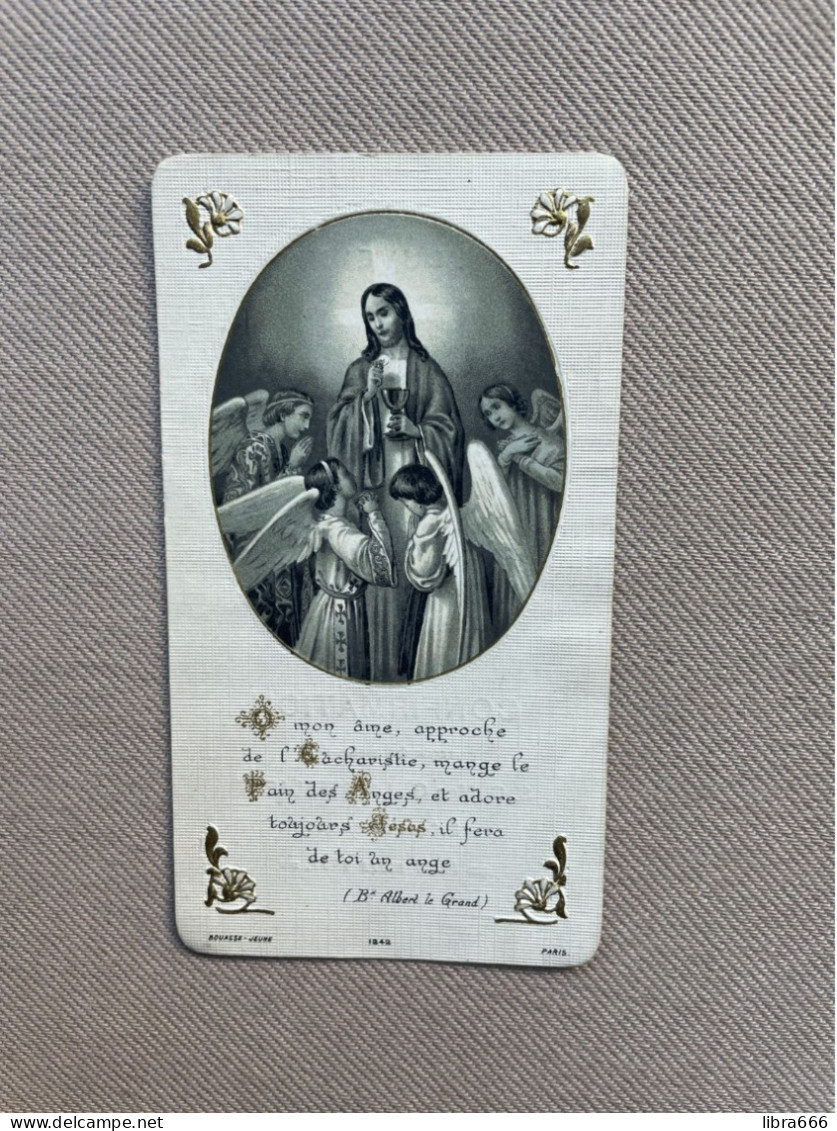 Communion - Jeanne ZWAENEPOEL - 1921 - St Sauveur - BRUGES - S.G. Mgr G. J. Waffelaert, Évêque De Bruges (BRUGGE) - Communie