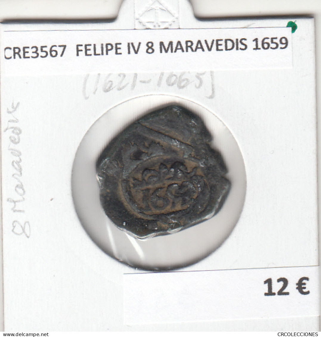 CRE3567 MONEDA ESPAÑA FELIPE V 4 MARAVEDIS BURGOS 1790 - Andere & Zonder Classificatie