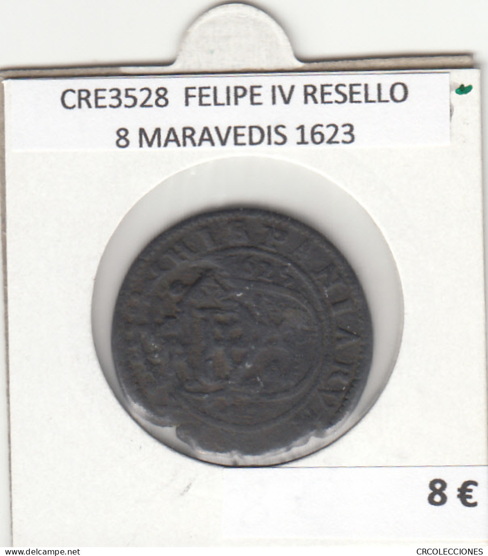 CRE3528 MONEDA ESPAÑA FELIPE IV RESELLO 8 MARAVEDIS - Altri & Non Classificati