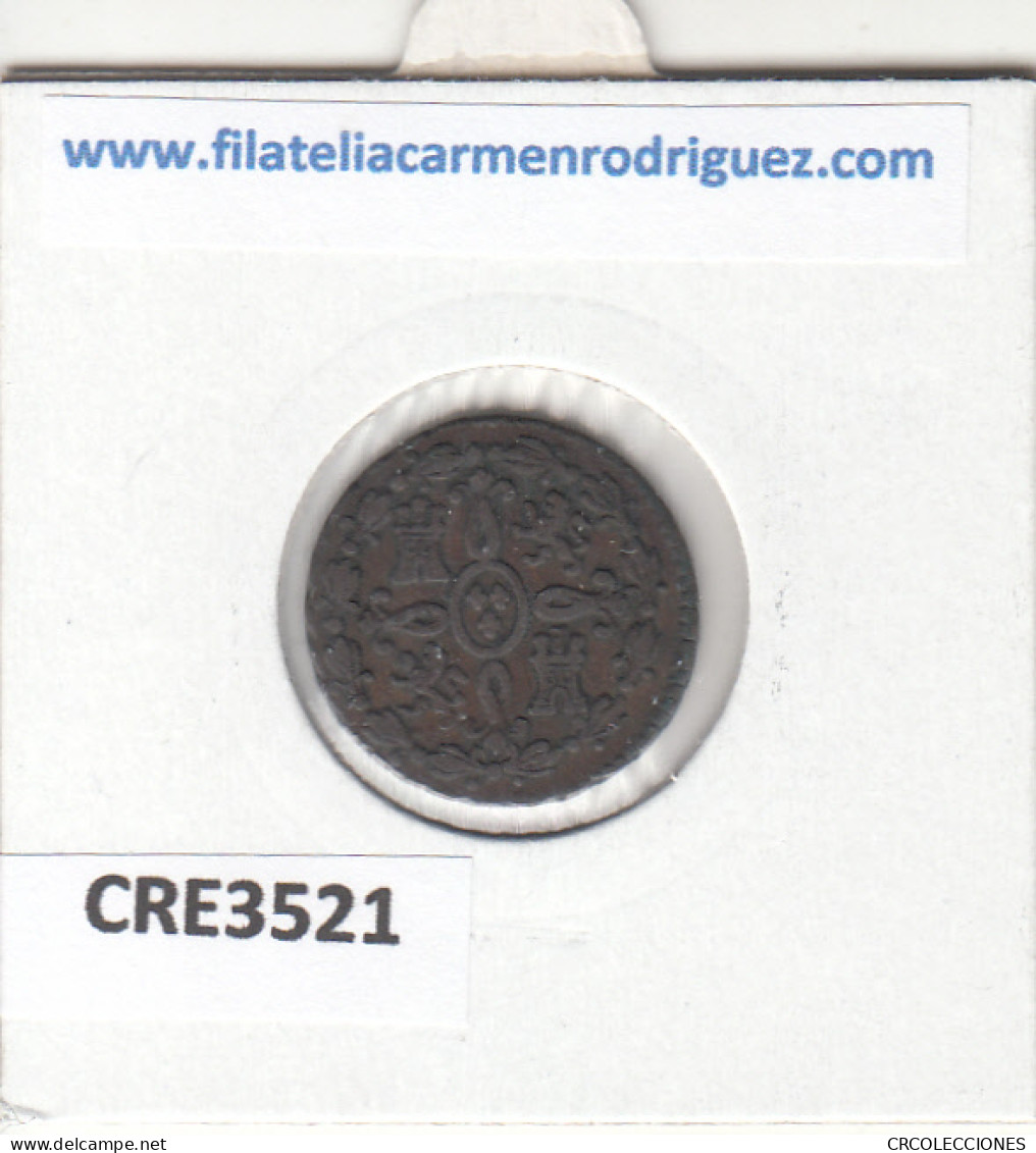 CRE3521 MONEDA ESPAÑA FERNANDO VII 2 MARAVEDIS SEGOVIA 1830 - Sonstige & Ohne Zuordnung