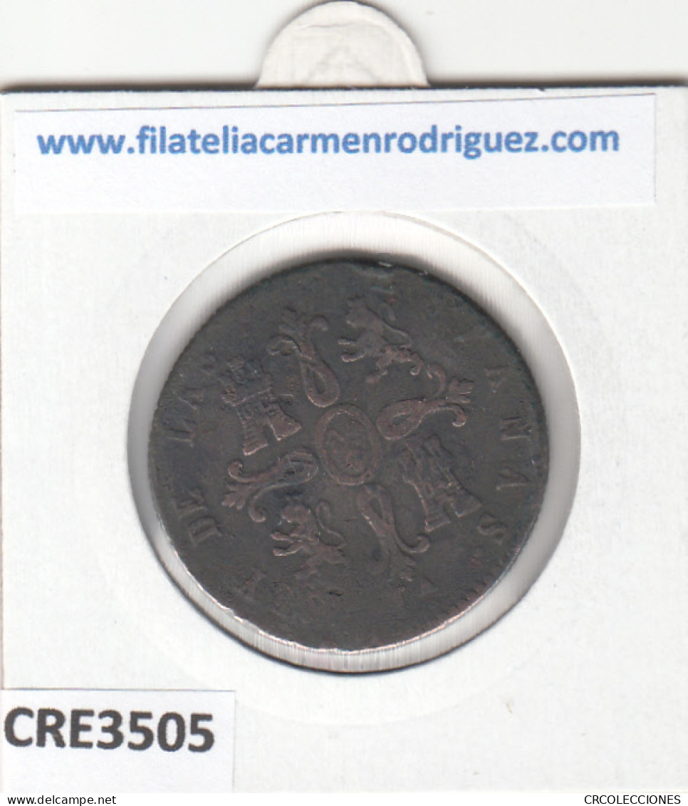 CRE3505 MONEDA ESPAÑA FERNANDO VII 8 MARAVEDIS JUBIA 1823 - Otros & Sin Clasificación