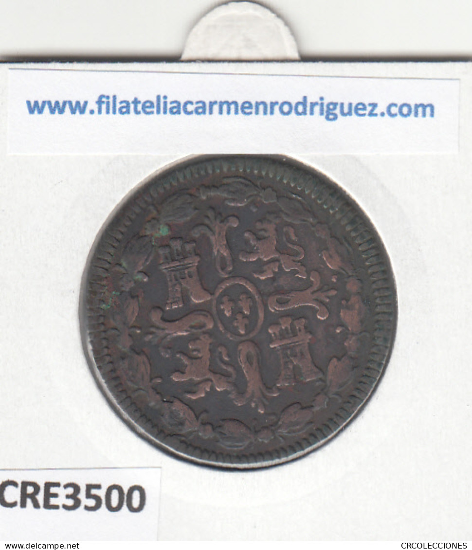 CRE3500 MONEDA ESPAÑA FERNANDO VII 8 MARAVEDIS JUBIA 1820 - Otros & Sin Clasificación