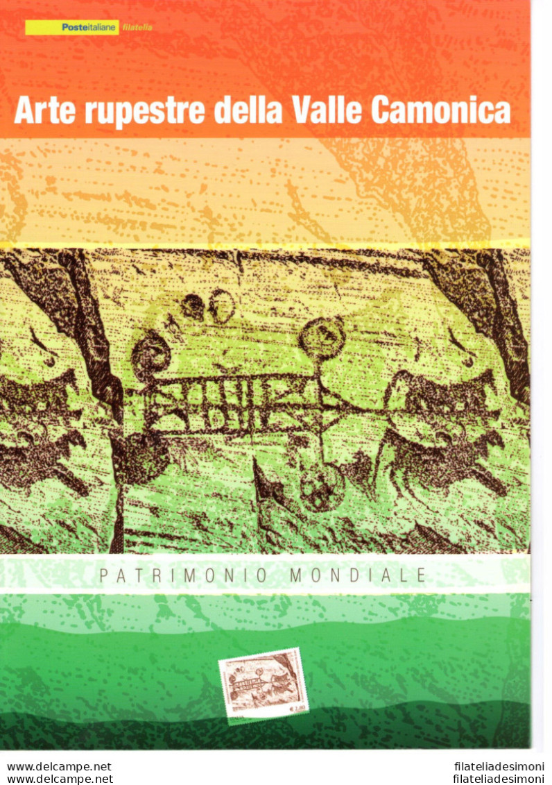 2009 Italia - Repubblica , Folder - Arte Rupestre Della Valcamonica FOLDER N° 1 - Pochettes