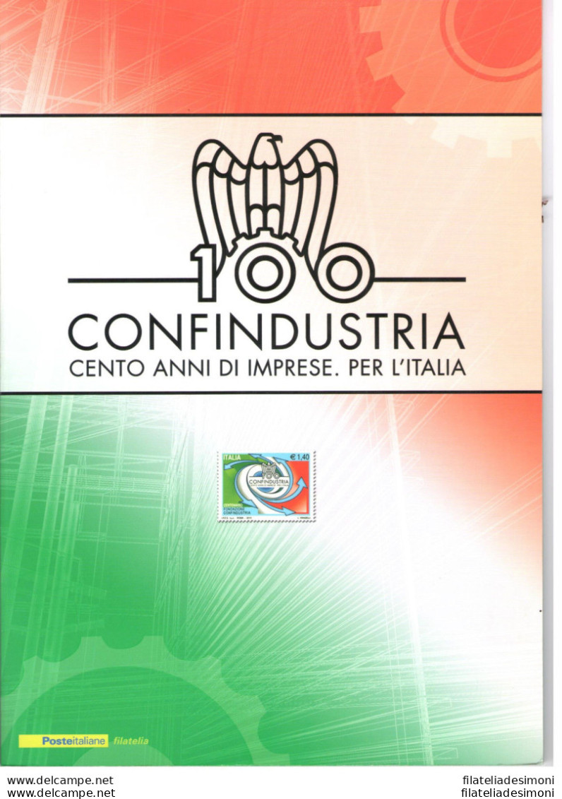 2010 Italia - Repubblica , Folder - Centenario Di Confindustria N° 222 MNH** - Paquetes De Presentación