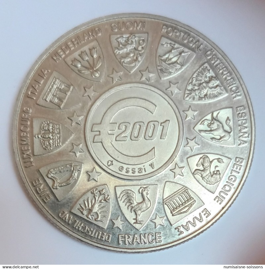 FRANCE - MÉDAILLE - EUROPE 2001 - LA SEMEUSE - ESSAI - SPL - Autres & Non Classés