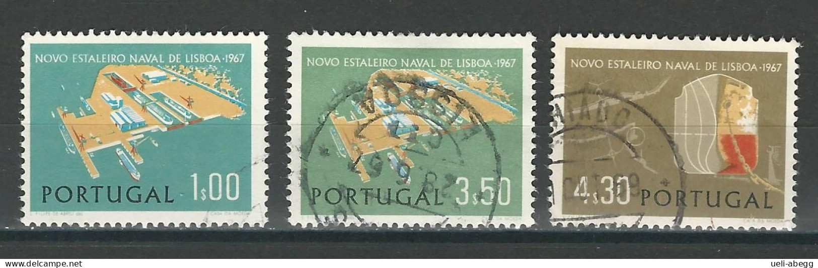 Portugal Mi 1036, 1038, 1039 O - Usati