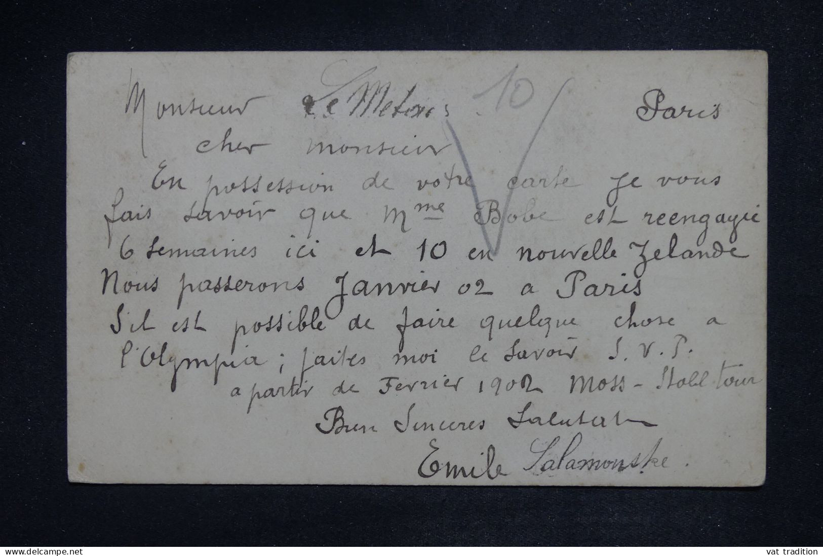 Nelle GALLES DU SUD - Entier Avec Complément Par L'Australie > Paris - Défauts - A 2773 - Cartas & Documentos