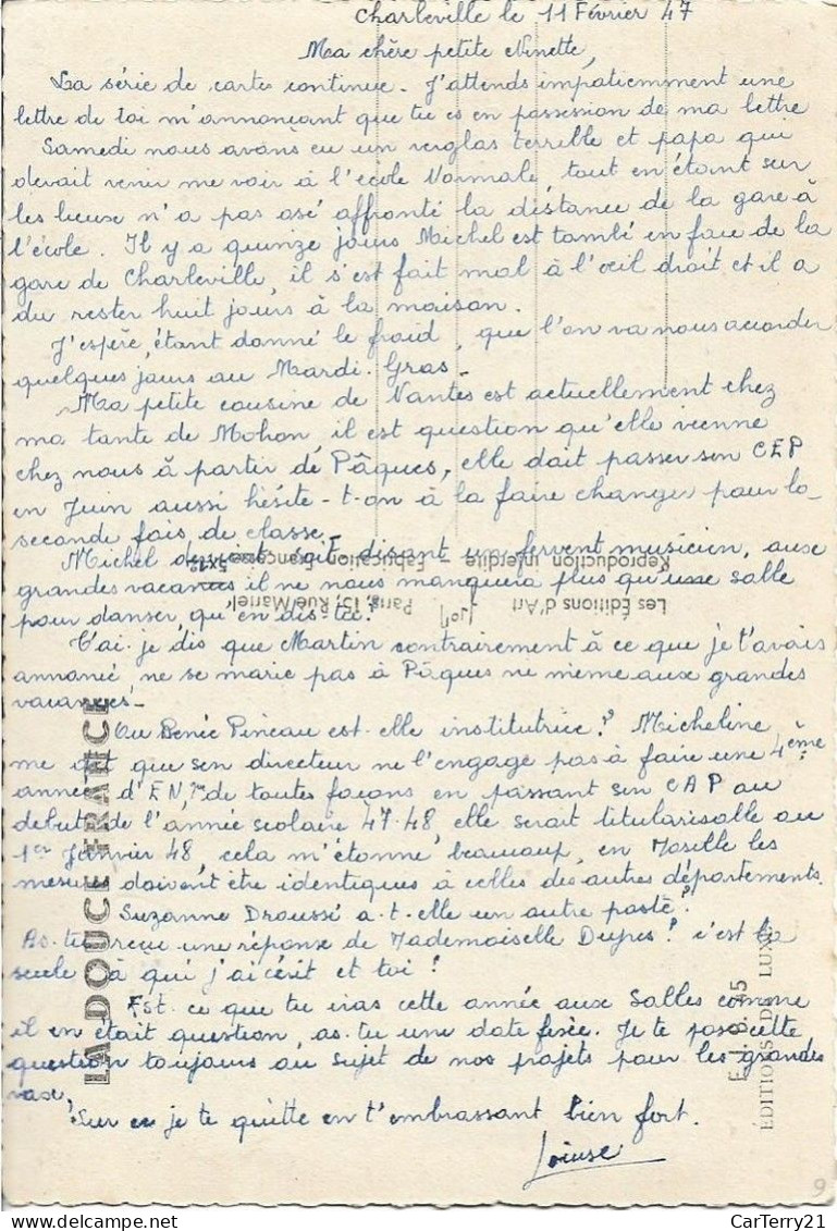 LE TROUPEAU DU BON PASTEUR. MOUTONS. ECRITE A CHARLEVILLE. 1947. - Crías