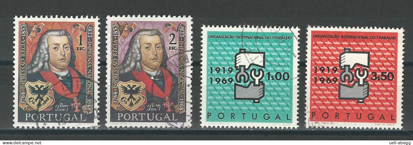 Portugal Mi 1073-74, 1076-77 O - Gebruikt