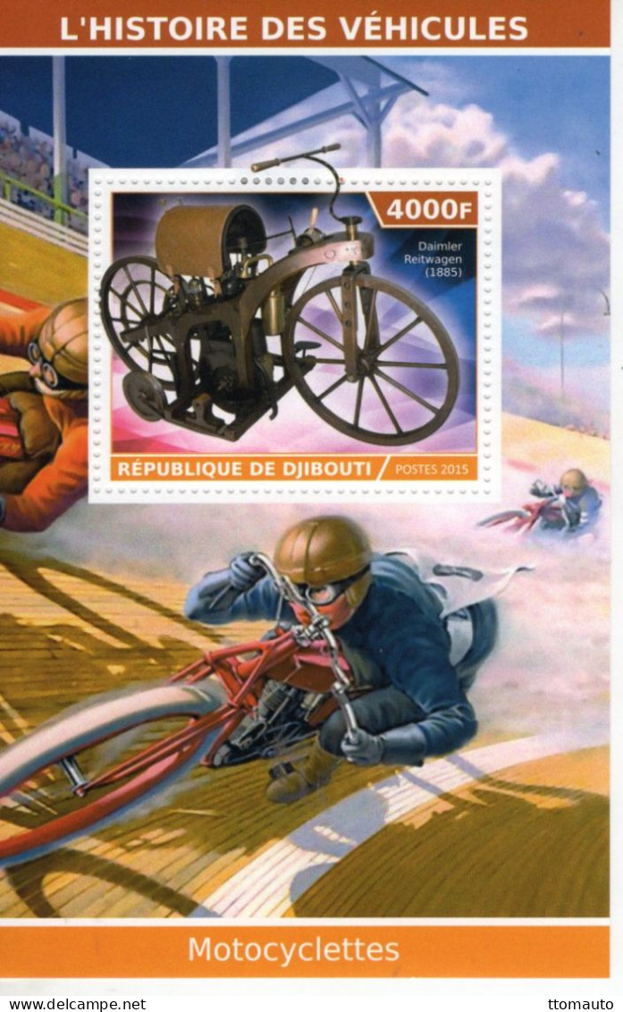 L'Histoire Des Vehicules - Motocyclettes - Daimler Reitwagen 1885 - 1v Sheet Neuf/Mint/MNH - Motorfietsen