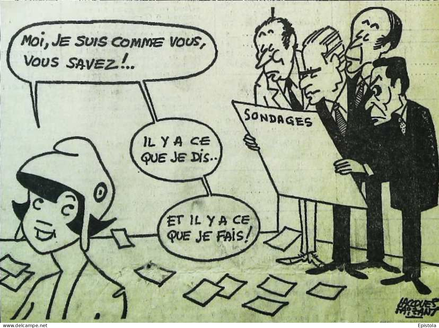 ► Coupure De Presse  Quotidien Le Figaro Jacques Faisant 1983  Sondage   Ce Que Je Dis Et Ce Que Je Fais - 1950 à Nos Jours