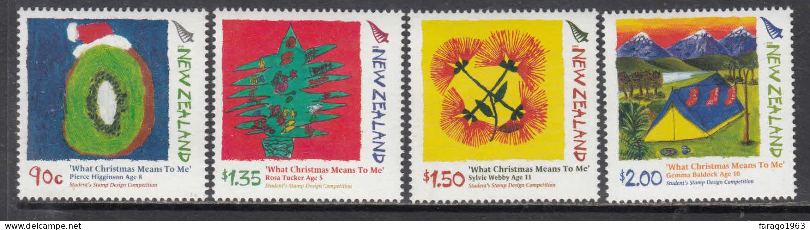 2006 New Zealand Christmas Noel  SHORT Set Of 4 (missing Strip Of 5) MNH @ BELOW FACE VALUE - Ungebraucht