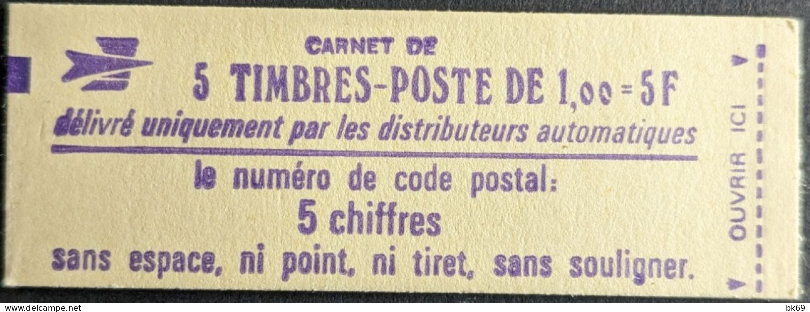 1972 C1a Conf. - Gomme Mate Tropical Carnet Fermé Sabine 1F Rouge Cote 44€ - Modern : 1959-...