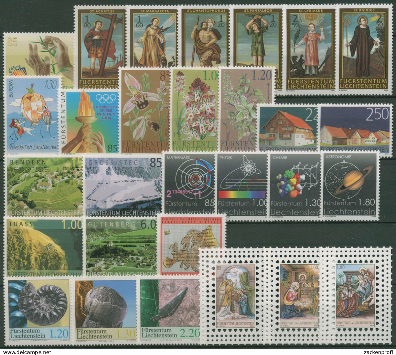 Liechtenstein 2004 Jahrgang Komplett Postfrisch (SG6413) - Annate Complete