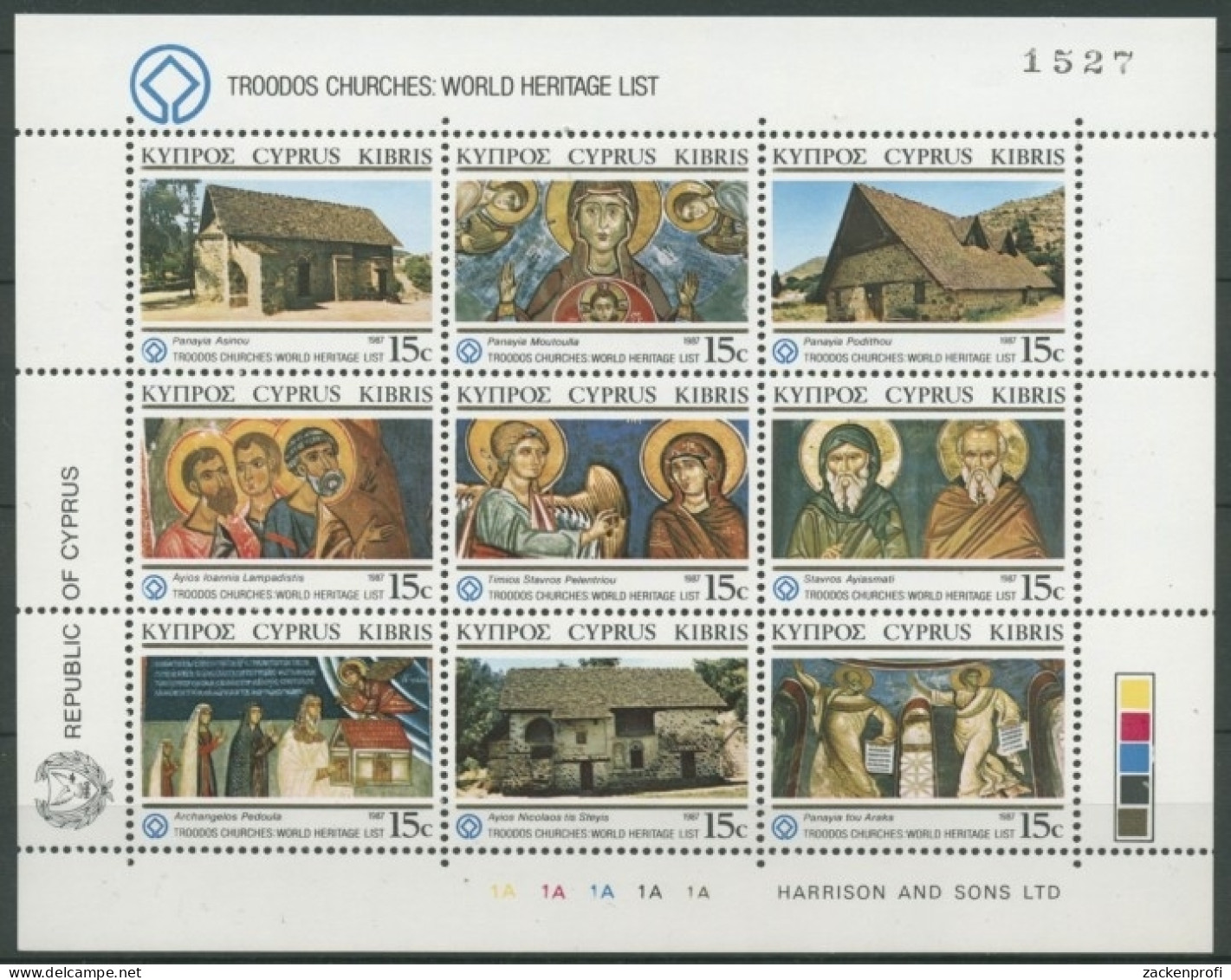 Zypern 1987 Kulturerbe Der Menschheit: Kirchen 672/80 K Postfrisch (C56081) - Unused Stamps