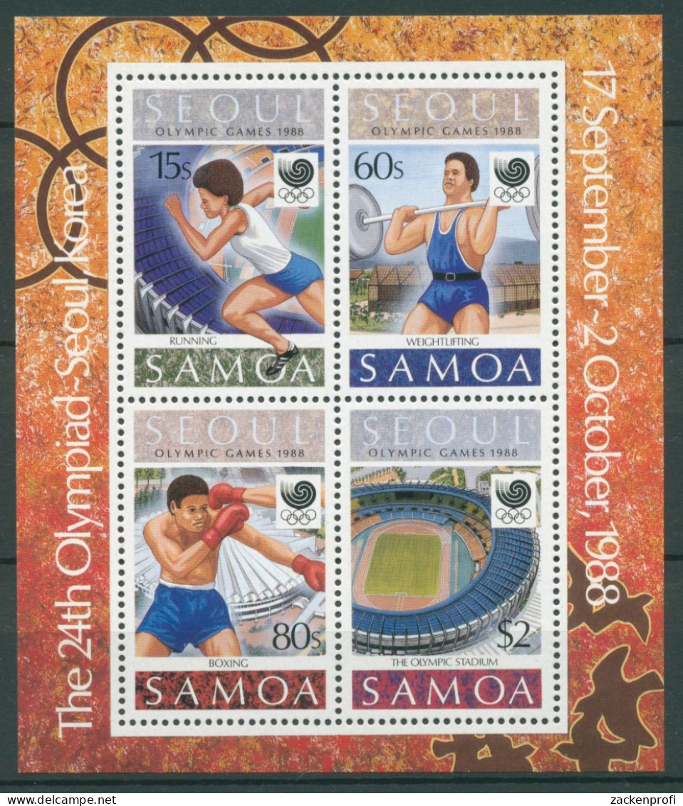 Samoa 1988 Olympische Spiele Seoul Boxen Laufen Block 44 Postfrisch (C25509) - Samoa