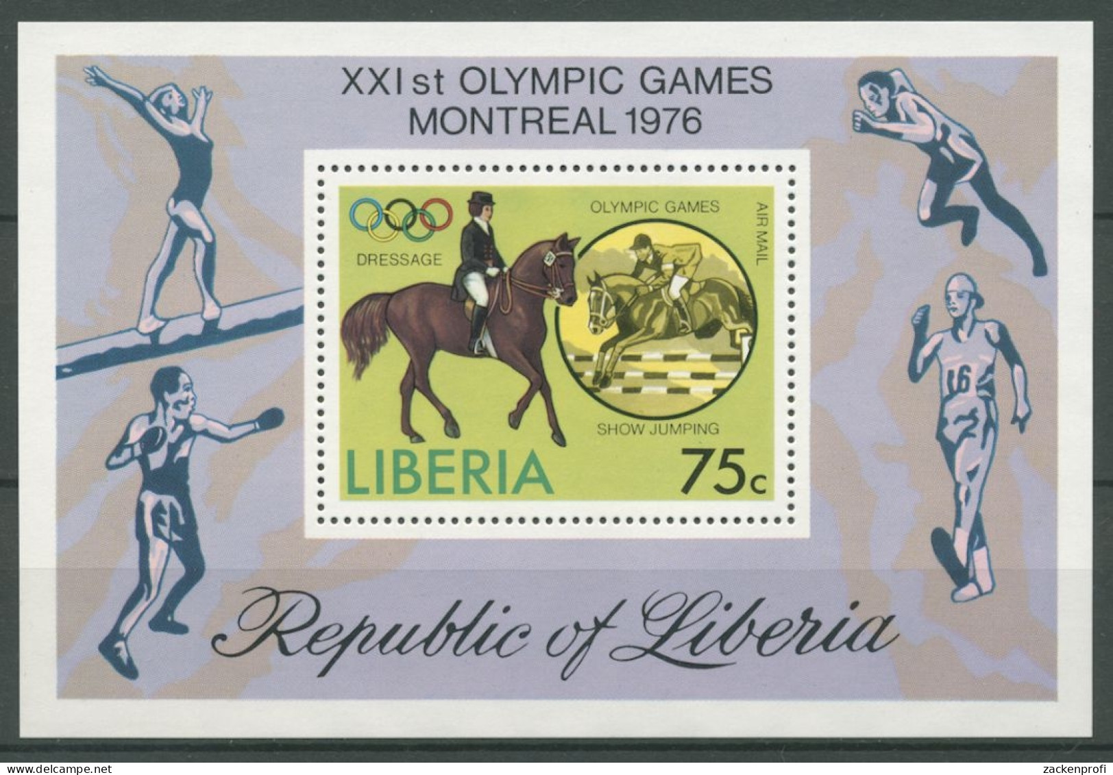 Liberia 1976 Olymp. Sommerspiele In Montreal Block 80 A Postfrisch (C27452) - Liberia