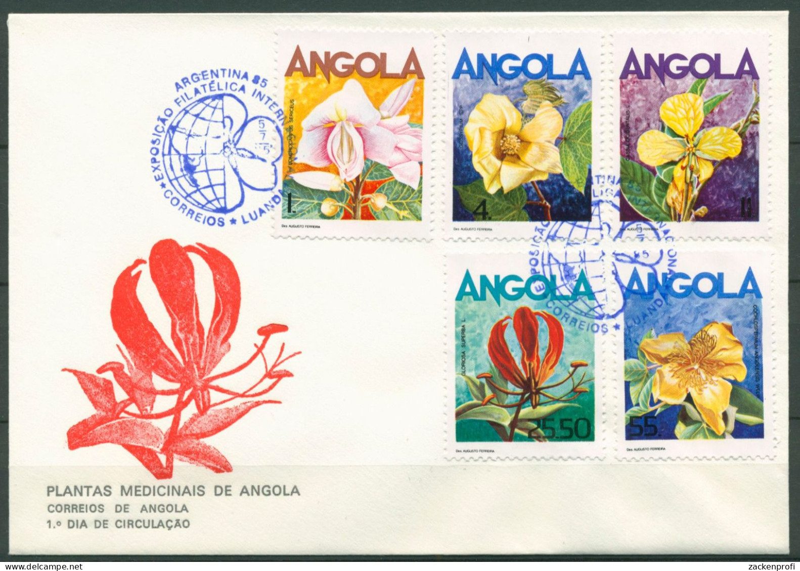 Angola 1985 Pflanzen Blumen 723/27 FDC (X60984) - Angola