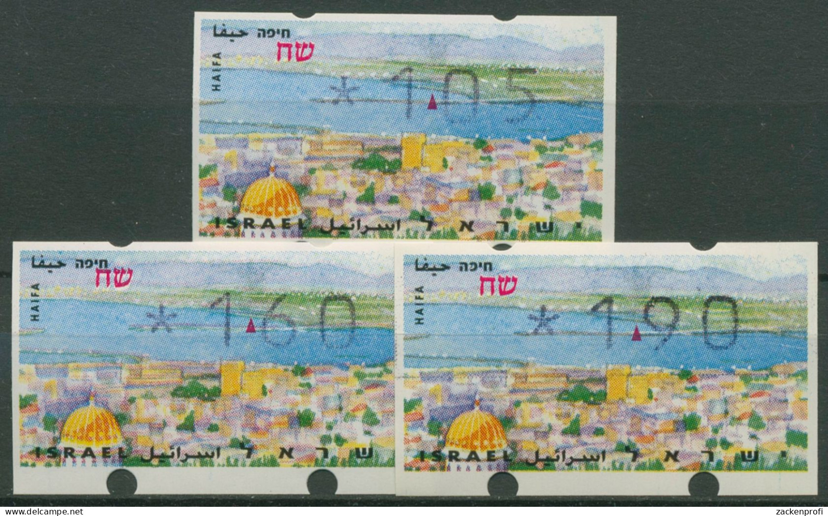 Israel 1996 ATM Tourismus Haifa Mit Phosphorstreifen ATM 31 Y S1 Postfrisch - Vignettes D'affranchissement (Frama)