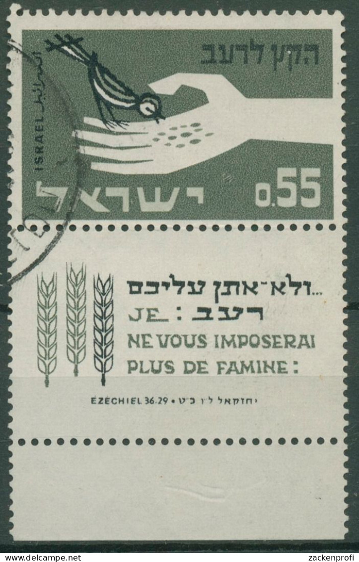 Israel 1963 Kampf Gegen Den Hunger 282 Mit Tab Gestempelt - Oblitérés (avec Tabs)