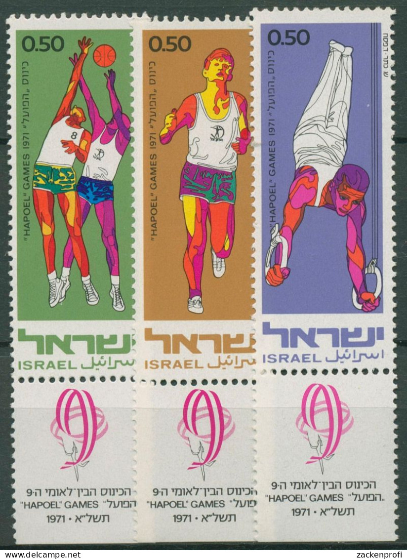 Israel 1971 Hapoel-Sportwettkämpfe 511/13 Mit Tab Postfrisch - Ungebraucht (mit Tabs)