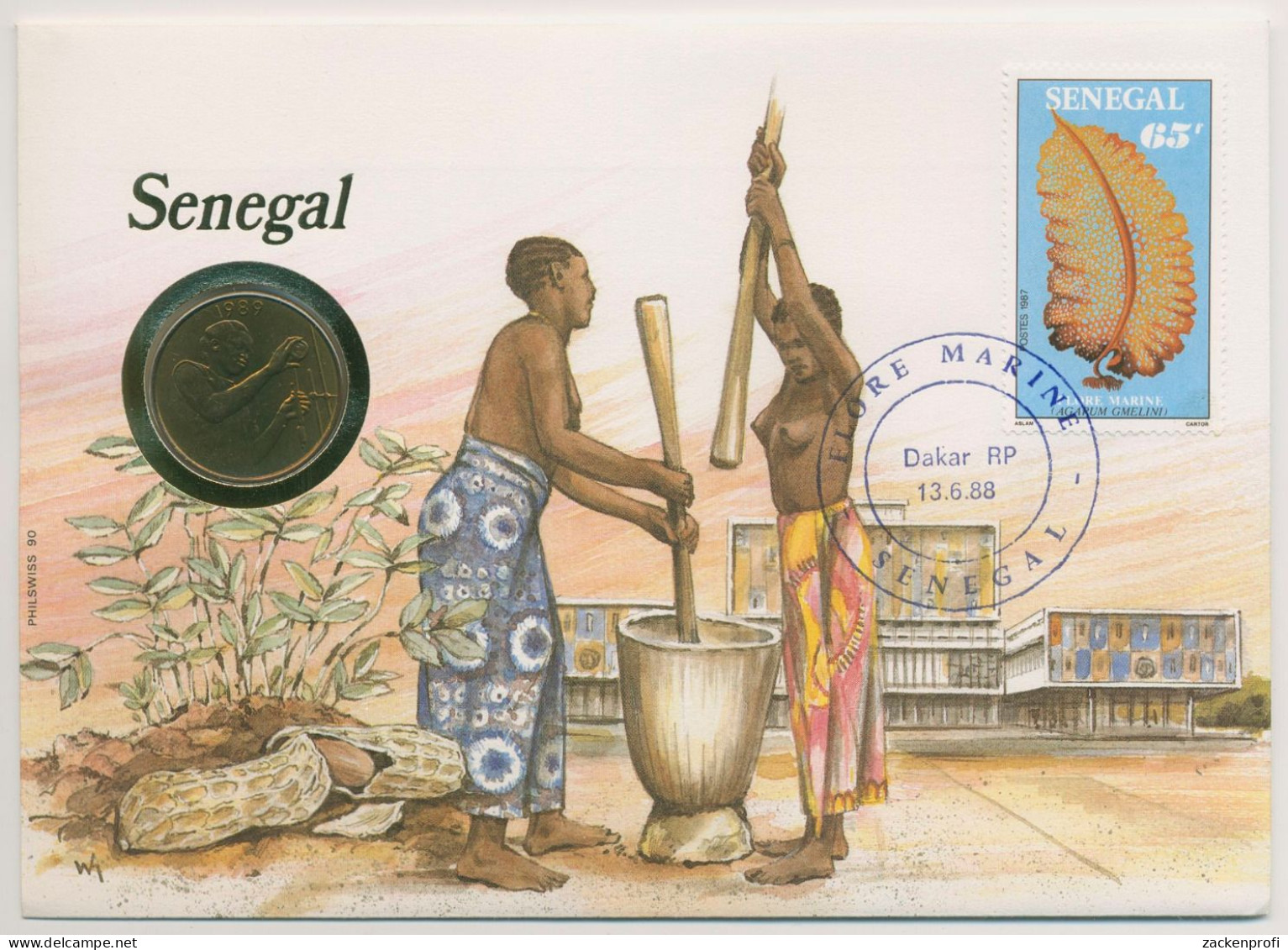 Senegal 1988 Universitätsbibliothek Numisbrief 25 France Westafri.Staaten (N347) - Senegal