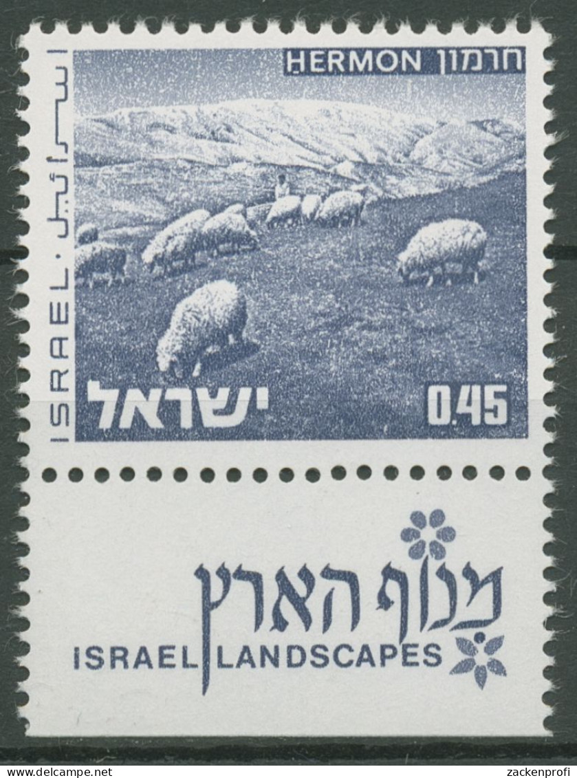 Israel 1971 Landschaften Berg Hermon 530 Y Mit Tab Postfrisch - Ungebraucht (mit Tabs)