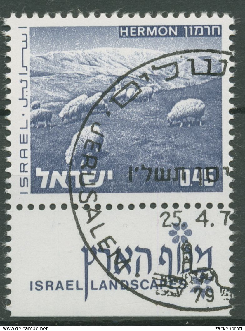 Israel 1971 Landschaften Berg Hermon 530 Y Mit Tab Gestempelt - Gebraucht (mit Tabs)