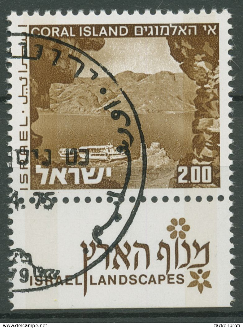 Israel 1971 Landschaften Koralleninsel Taba 536 Y I Mit Tab Gestempelt - Usados (con Tab)