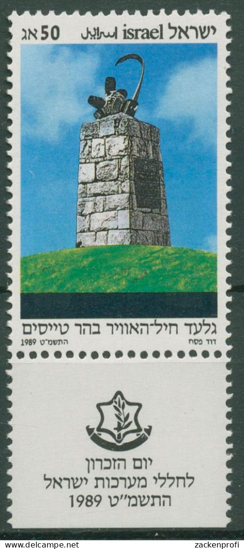 Israel 1989 Gefallenen-Gedenktag Denkmal Luftwaffe 1123 Mit Tab Postfrisch - Ongebruikt (met Tabs)