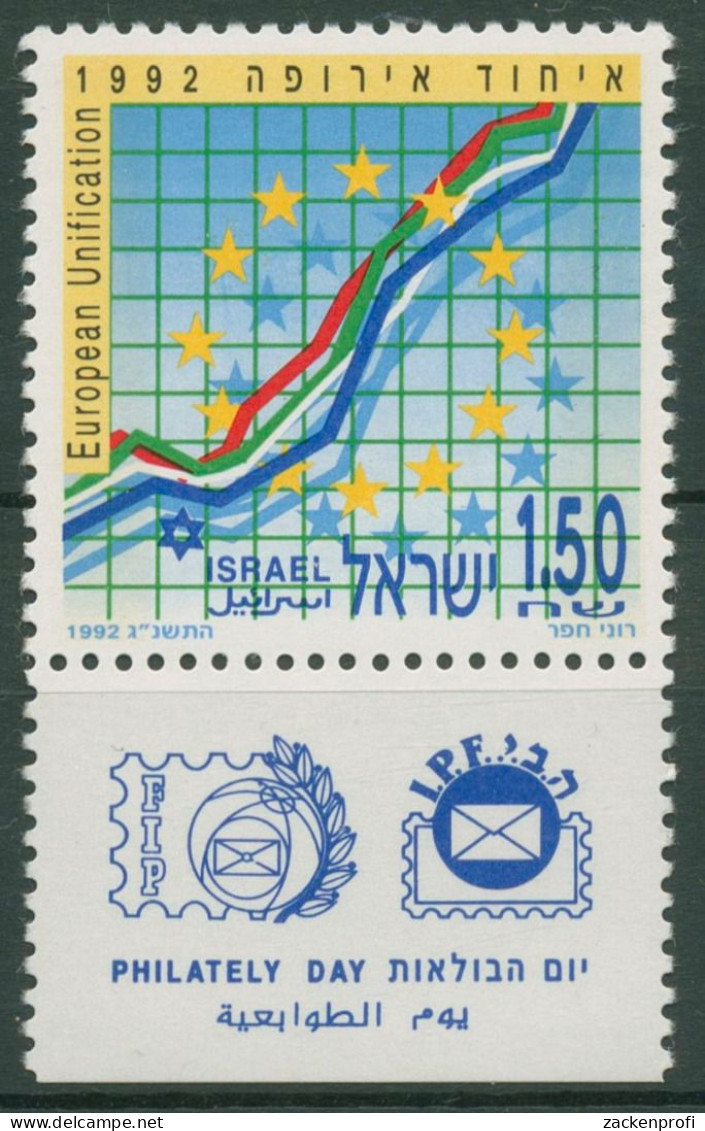 Israel 1992 Tag Der Briefmarke Europa 1247 Mit Tab Postfrisch - Ongebruikt (met Tabs)