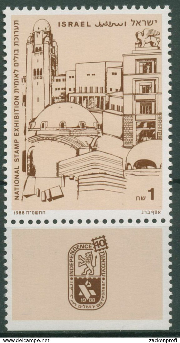 Israel 1988 Ausstellung INDEPENDENCE 40 Jerusalem 1088 Mit Tab Postfrisch - Ongebruikt (met Tabs)