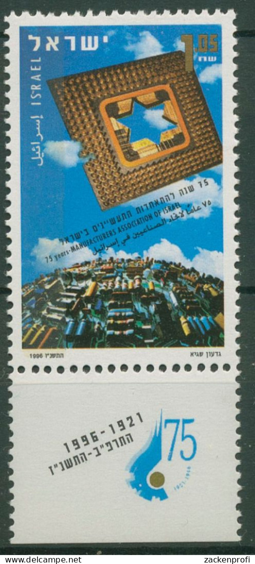 Israel 1996 Herstellerverband Leiterplatte 1366 Mit Tab Postfrisch - Ungebraucht (mit Tabs)