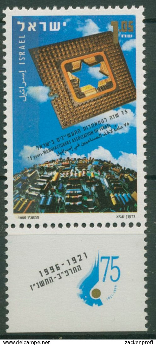 Israel 1996 Herstellerverband Leiterplatte 1366 Mit Tab Postfrisch - Nuevos (con Tab)