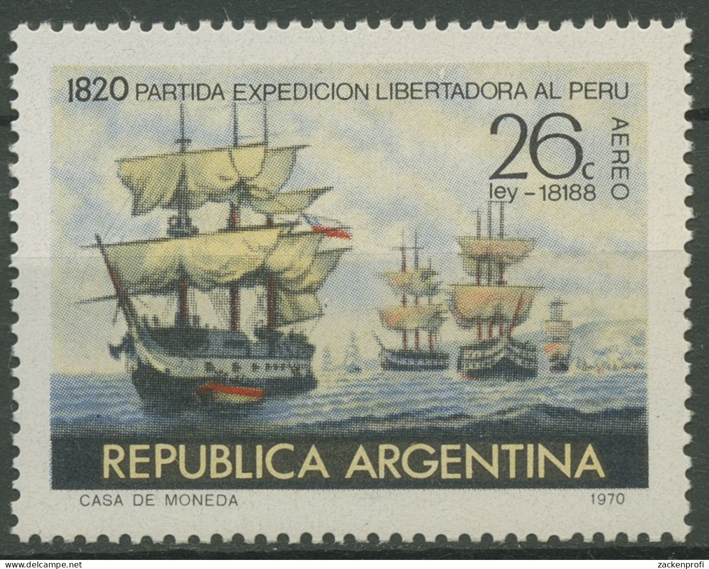 Argentinien 1970 Expedition Nach Peru Schiffe 1068 Postfrisch - Unused Stamps