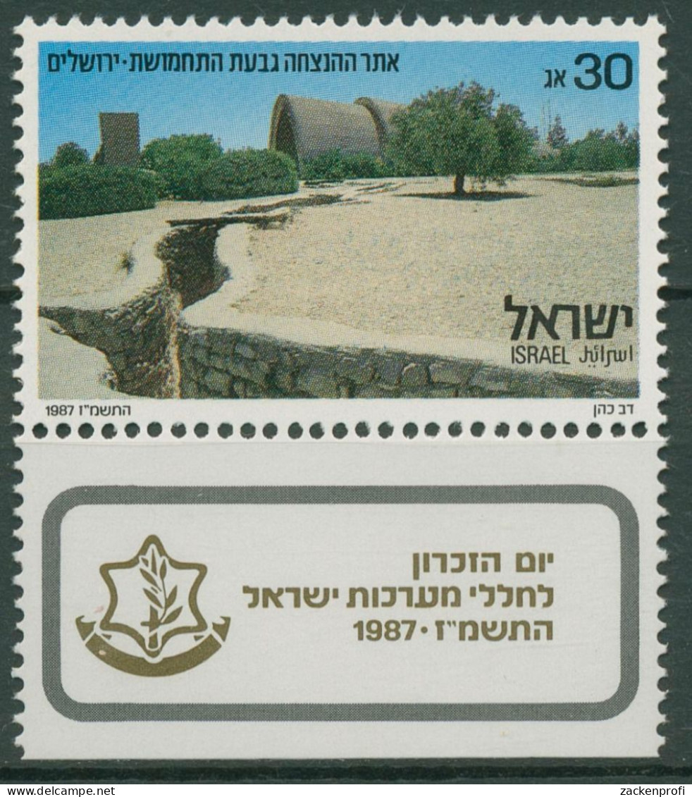 Israel 1987 Gefallenen-Gedenktag Gedenkstätte Jerusalem 1060 Mit Tab Postfrisch - Neufs (avec Tabs)