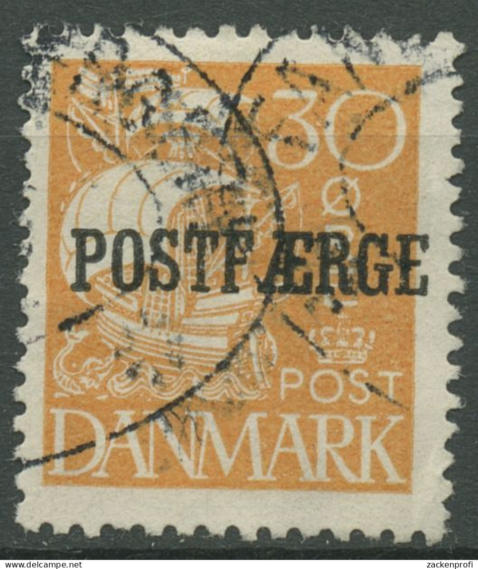 Dänemark 1927/30 Postfähre-Marke Karavelle Aufdruck Postfaerge PF 13 Gestempelt - Paketmarken