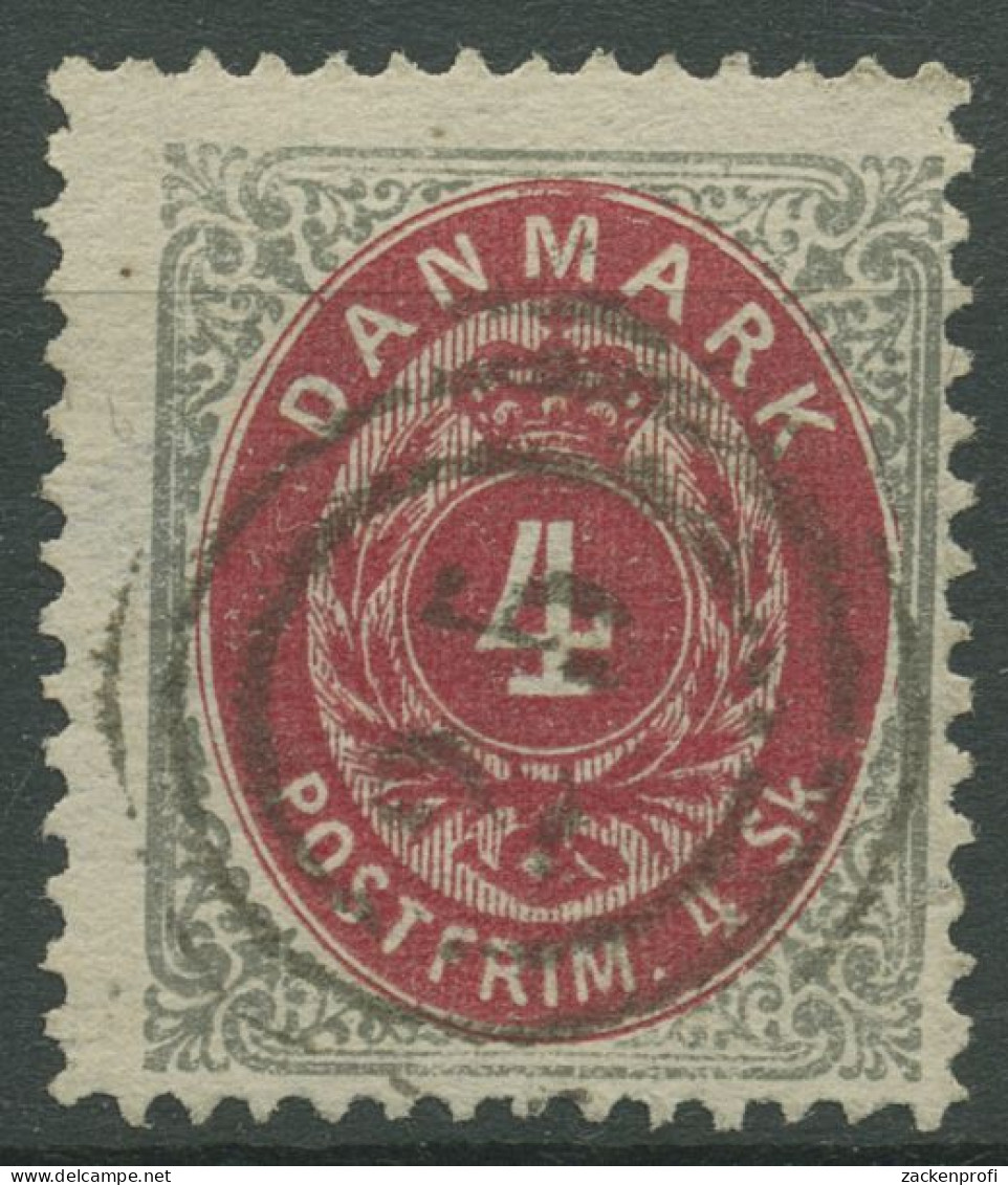 Dänemark 1870/1872 Ziffern 4 Skilling 18 I A Mit Nr.-Stpl. 25, HIRSCHHOLM - Usati