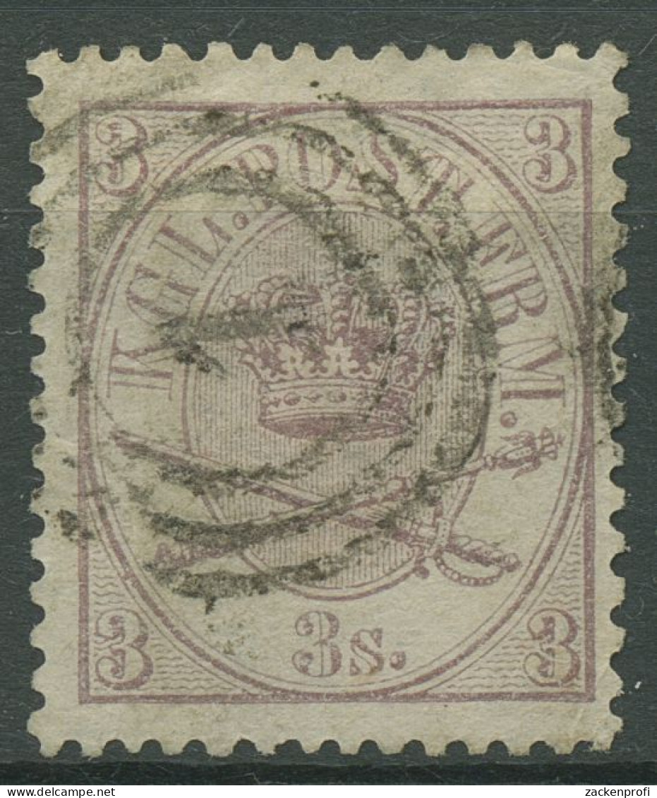 Dänemark 1864/1870 Kroninsignien 3 Skilling 12 A Gestempelt, Kl. Fehler - Used Stamps