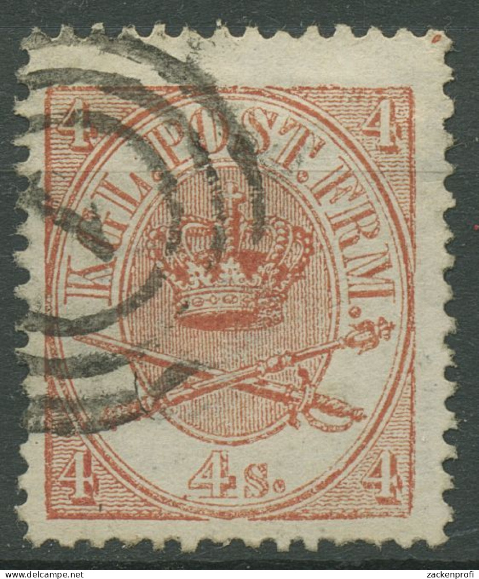 Dänemark 1864/1870 Kroninsignien 4 Skilling 13 Aa Gestempelt - Used Stamps