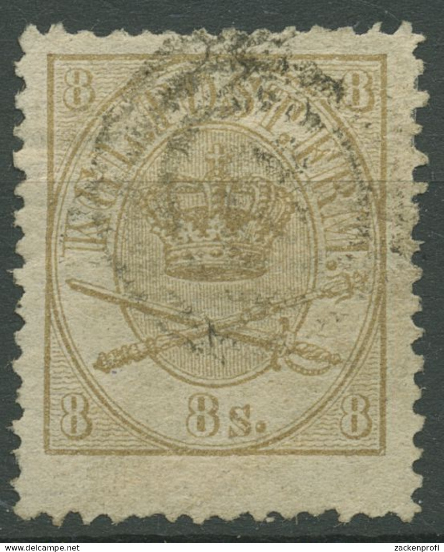 Dänemark 1864/1870 Kroninsignien 8 Skilling 14 A Gestempelt - Oblitérés