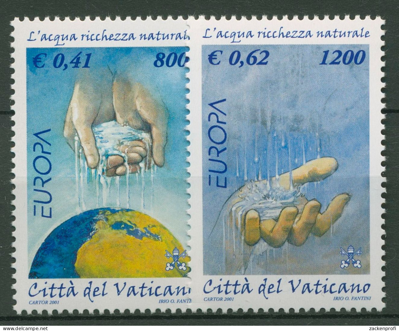 Vatikan 2001 Europa CEPT Lebensspender Wasser 1372/73 Postfrisch - Ongebruikt
