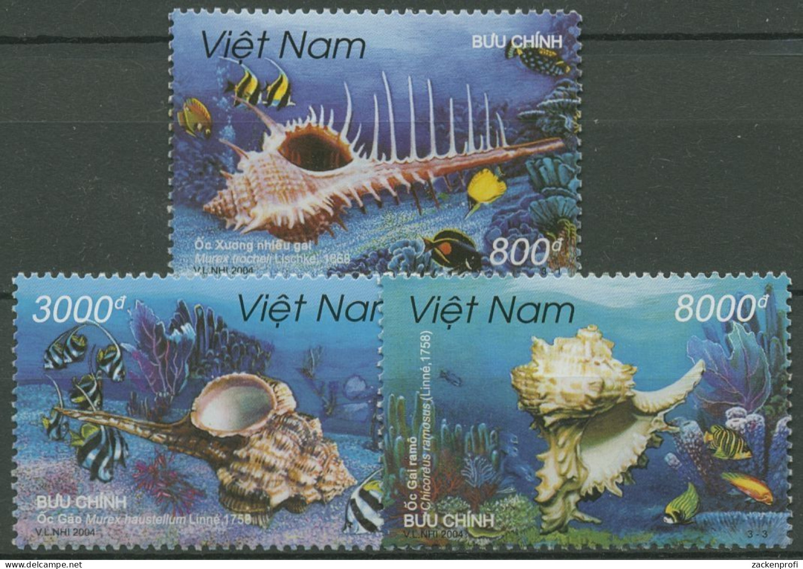 Vietnam 2004 Stachelschnecken 3317/19 Postfrisch - Vietnam