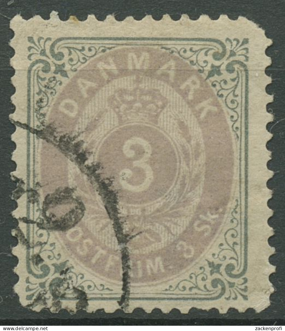 Dänemark 1870/1872 Ziffern 3 Skilling 17 I Aa Gestempelt, Zahnfehler - Used Stamps