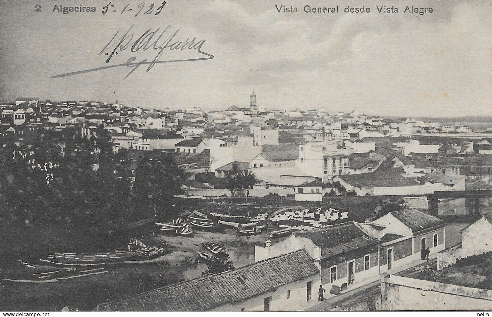 España - Tarjeta Postal - ALGECIRAS - Vista General Desde Vista Alegre (Datado De 5-1-1923). - Cádiz