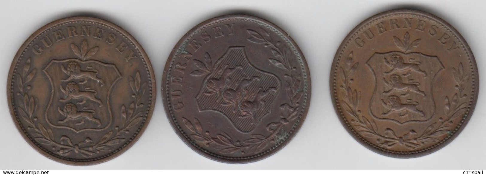 Guernsey Coin 8 Double 1838 Condition Very Fine - Guernesey