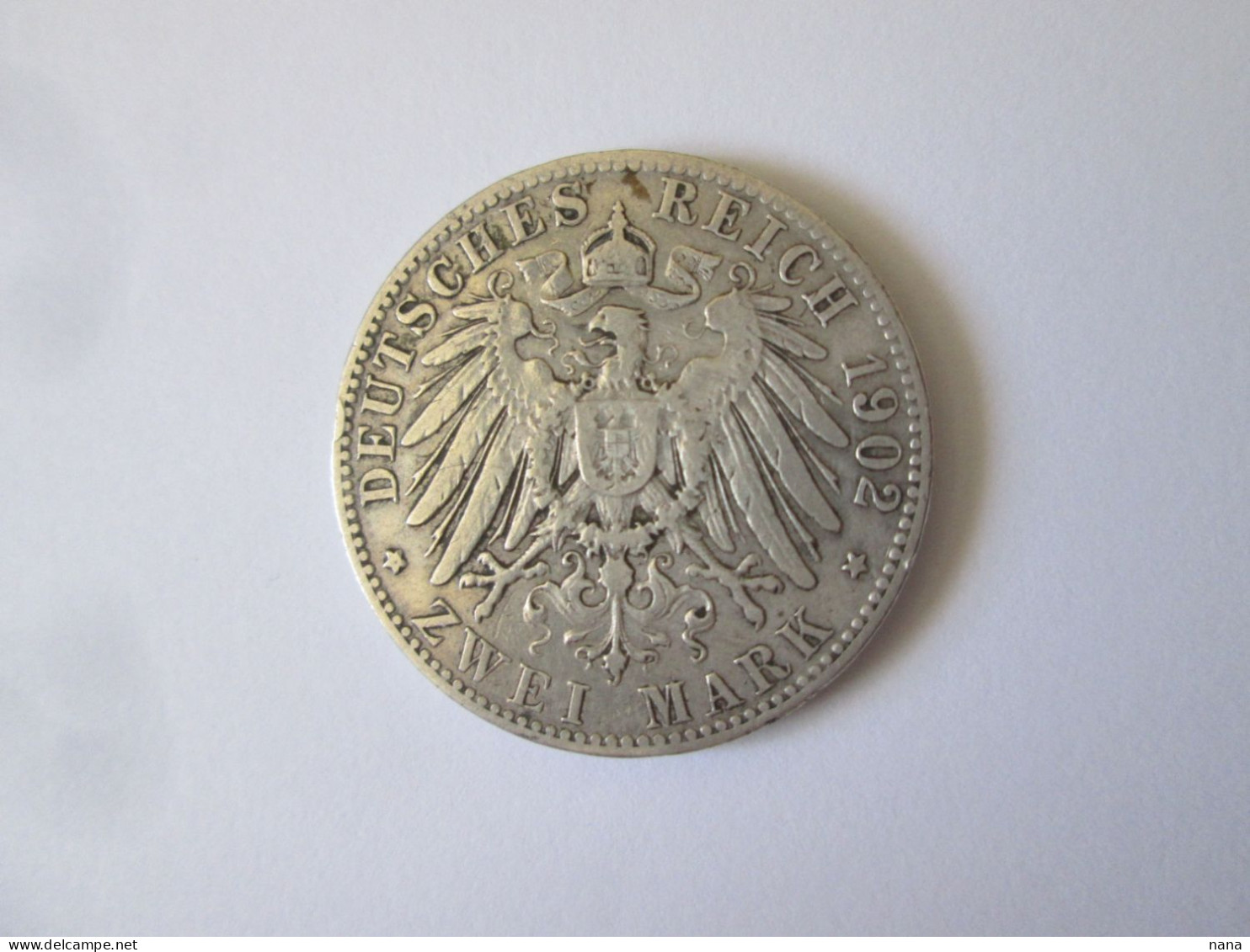 Allemagne/Germany-Bavaria 2 Mark 1902 D Otto Roi/King Of Bavaria Argent/Silver Coin,diameter=28 Mm,weight=11 Grams - 5 Marchi