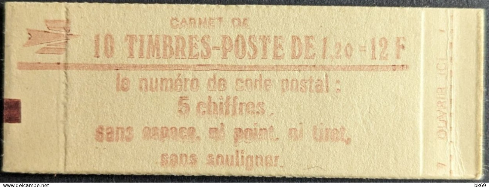 1974 C2 Conf. 7 Daté 4/ 5.10.78 Carnet Fermé Sabine 1.20F Rouge - Moderne : 1959-...