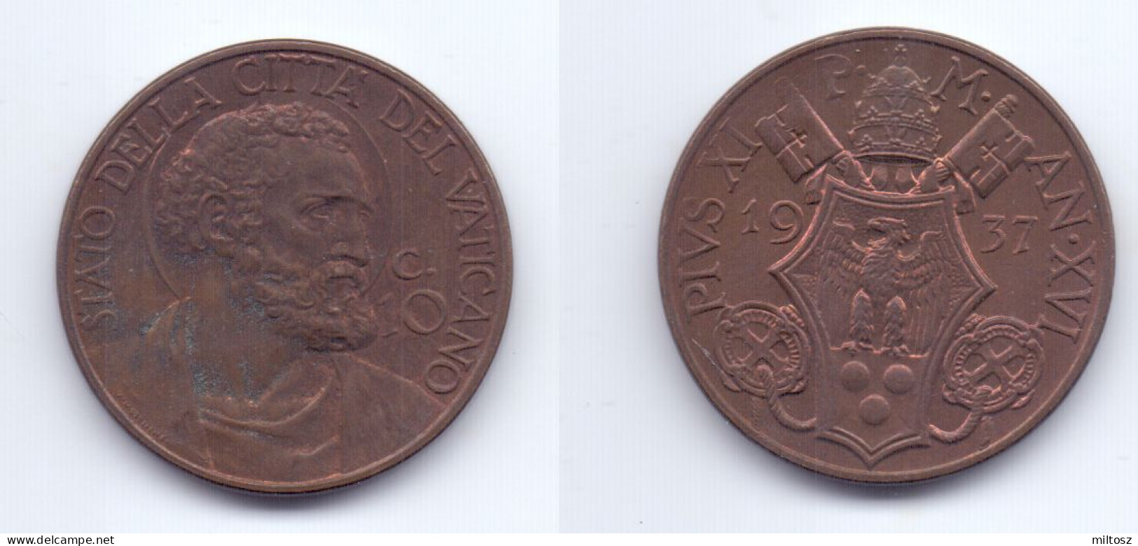 Vatican 10 Centesimi 1937 - Vaticano